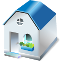 One Storied House Shadow Icon 128x128 png